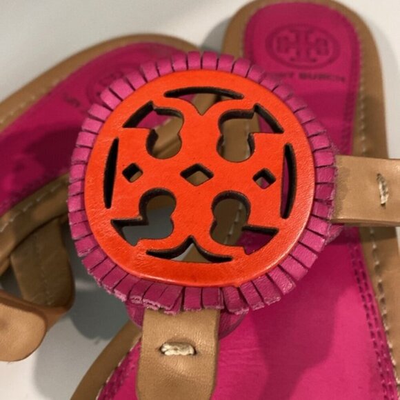 Tory Burch Miller Fringe Thong Sandals Size 5 - Picture 5 of 9